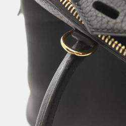 Hermes Black Taurillon Clemence Leather Bolide 31 Handbag