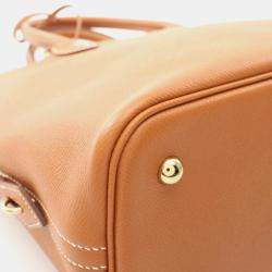 Pre Owned Hermes Brown Gold Epsom Leather Bolide 1923 30 Handbag