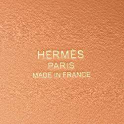 Pre Owned Hermes Brown Gold Epsom Leather Bolide 1923 30 Handbag