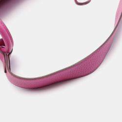 Hermes Rose Shocking Taurillon Clemence Leather Lindy 26 Shoulder Bag