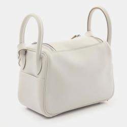 Hermes Gris Pale Swift Leather Lindy Mini Shoulder Bag