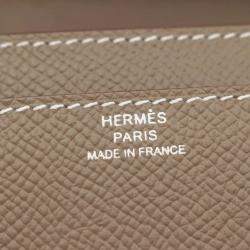 Hermes Etoupe Grey Epsom Leather Constance Long To Go Shoulder Bag