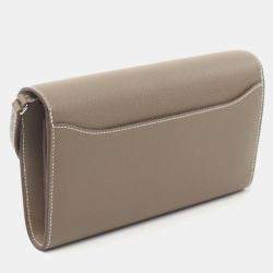 Hermes Etoupe Grey Epsom Leather Constance Long To Go Shoulder Bag