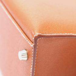 Hermes Brown Gold Pig Leather Kelly 32 Handbag