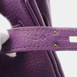 Hermes Ultra Violet Togo Leather Birkin 30 Handbag