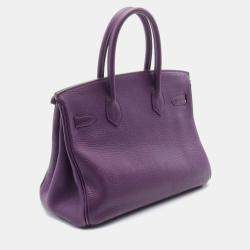 Hermes Ultra Violet Togo Leather Birkin 30 Handbag