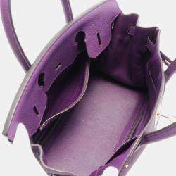 Hermes Ultra Violet Togo Leather Birkin 30 Handbag