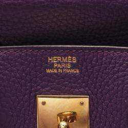 Hermes Ultra Violet Togo Leather Birkin 30 Handbag