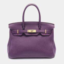 Hermes Ultra Violet Togo Leather Birkin 30 Handbag
