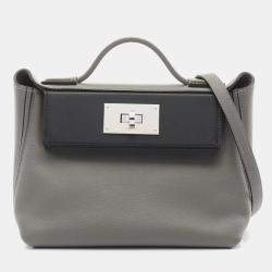 Hermes Gray Evercolor Swift Leather 24/24 Van Quatre 21 Mini Shoulder Bag