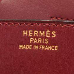 Hermes Beige Ecru Rouge Toile H Leather H  X Birkin 35 Handbag GHW