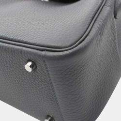 Hermes Gris Misty Leather Lindy Mini Shoulder Bag