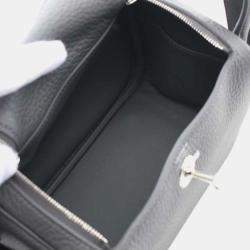 Hermes Gris Misty Leather Lindy Mini Shoulder Bag