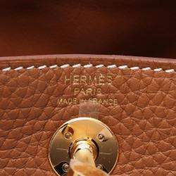 Hermes Gold Taurillon Clemence Leather Lindy Mini Crossbody Bag