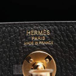 Hermes Black Clemence Leather Lindy Mini Shoulder Bag