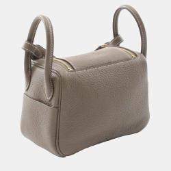 Hermes Taurillon Clemence Leather Lindy Mini Shoulder Bag