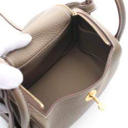 Hermes Taurillon Clemence Leather Lindy Mini Shoulder Bag