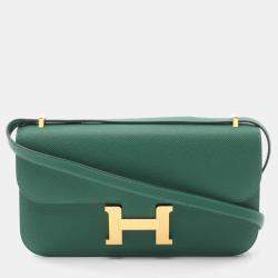 Hermes Menthe Epsom Leather Constance Elan Crossbody Bag