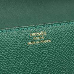 Hermes Menthe Epsom Leather Constance Elan Crossbody Bag