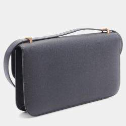 Hermes Black Epsom Leather Constance Elan Shoulder Bag