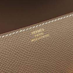 Hermes Etoupe Grey Epsom Leather Constance Elan Shoulder Bag