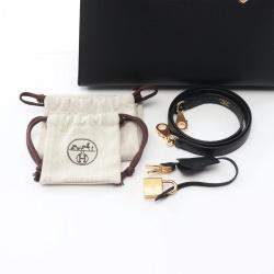 Hermes Black Epsom Leather Kelly 28 Shoulder Bag