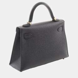 Hermes Black Epsom Leather Mini Kelly Shoulder Bag