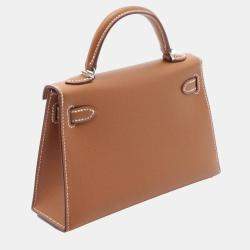 Hermes Gold Epsom Leather Mini Kelly Handbag