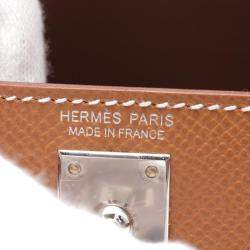 Hermes Gold Epsom Leather Mini Kelly Handbag