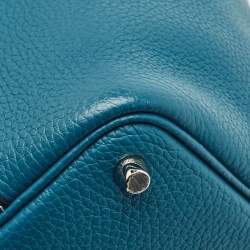 مملوكة مسبقًا Hermès Vert Bosphore/Vert Cypress Taurillon Clemence Leather Picotin Lock 18 Bag