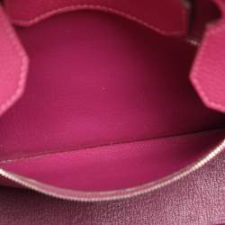 Hermes Tosca Togo Leather Palladium Finish Birkin 30 Bag