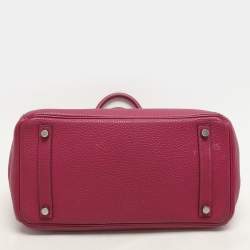 Hermes Tosca Togo Leather Palladium Finish Birkin 30 Bag
