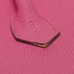 Hermes Tosca Togo Leather Palladium Finish Birkin 30 Bag