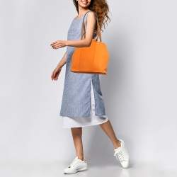 Hermes Orange Canvas Cabag Elan PM Bag