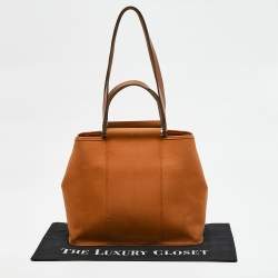 Hermes Orange Canvas Cabag Elan PM Bag