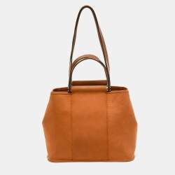 Hermes Orange Canvas Cabag Elan PM Bag