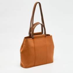 Hermes Orange Canvas Cabag Elan PM Bag