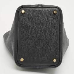 Pre Owned Hermès Noir Taurillon Clemence Leather Picotin Lock 18 Bag