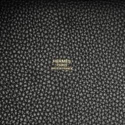 Pre Owned Hermès Noir Taurillon Clemence Leather Picotin Lock 18 Bag
