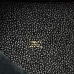 Pre Owned Hermès Noir Taurillon Clemence Leather Picotin Lock 18 Bag