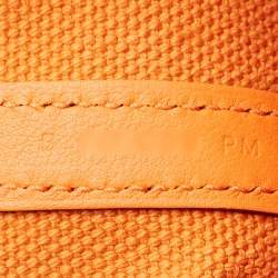 Hermès Orange Toile Goeland and Swift Leather Cargo Picotin Lock 18 Bag