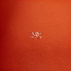 Hermès Orange Toile Goeland and Swift Leather Cargo Picotin Lock 18 Bag