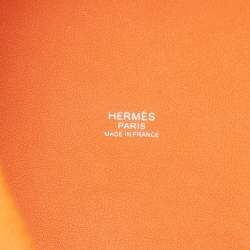 Hermès Orange Toile Goeland and Swift Leather Cargo Picotin Lock 18 Bag