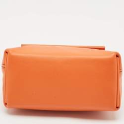 Hermès Orange Evercolor and Swift Leather Silver Finish 24/24 21 Bag 