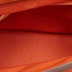 Hermès Orange Evercolor and Swift Leather Silver Finish 24/24 21 Bag 
