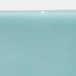 Hermès Bleu Atoll Evercolor Leather Calvi Card Holder