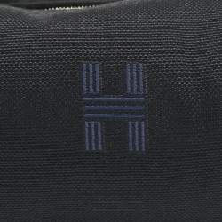مملوكة مسب قًا Hermes Bleu Nuit Canvas Small Bride-A-Brac Pouch