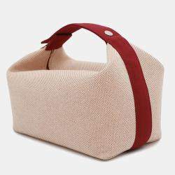 Hermes Terracotta Toile Bride-a-Brac Large Bag