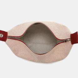 Hermes Terracotta Toile Bride-a-Brac Large Bag
