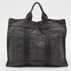 Hermes Grey Canvas Fourre Tout Tote